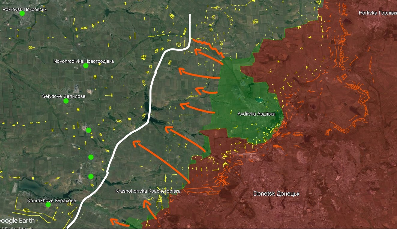 Инженерно-фортификационные сооружения сторон в авдеевском операционном районе