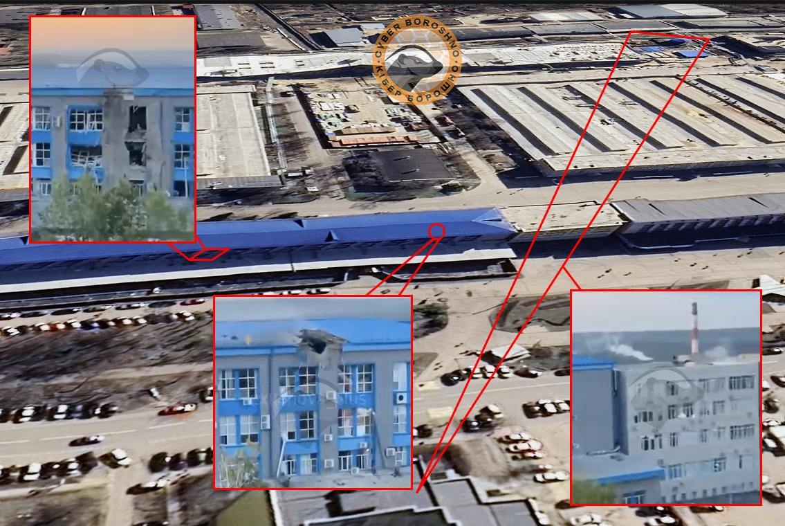 Геолокация попаданий БПЛА по Арзамасскому приборостроительному заводу