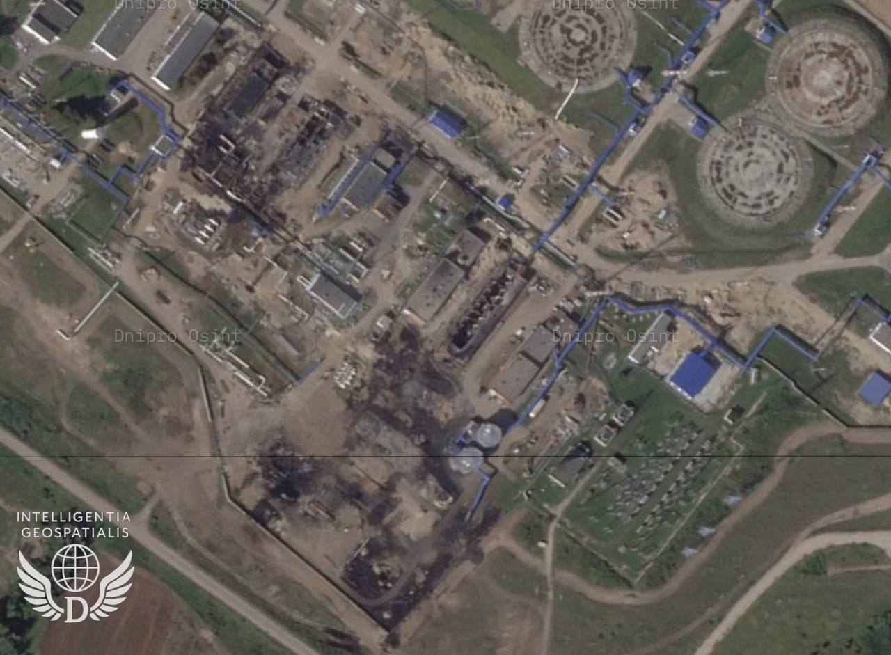 Выведенные из строя установки перекачки на нефтеперекачивающей станции Унеча в Брянской области