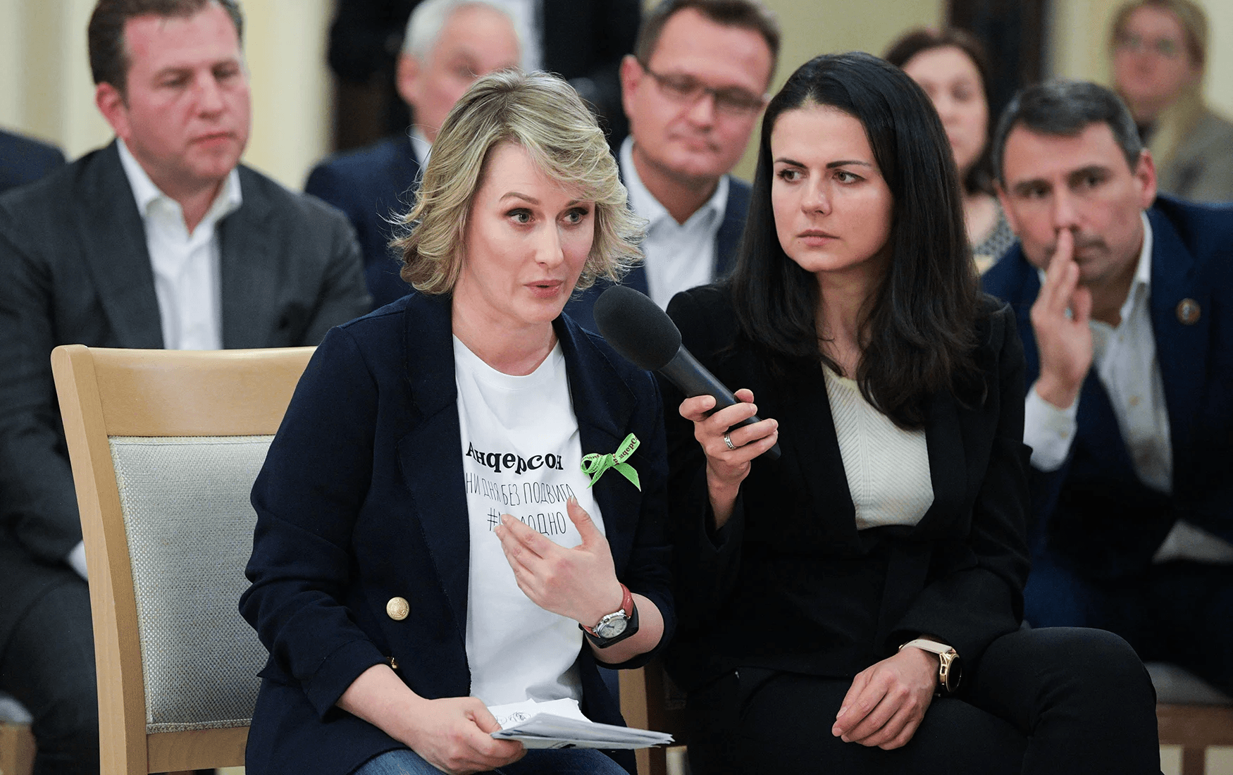 Основательница сети «Андресон» Анастасия Татулова на встрече бизнеса с Путиным, 2020 год 