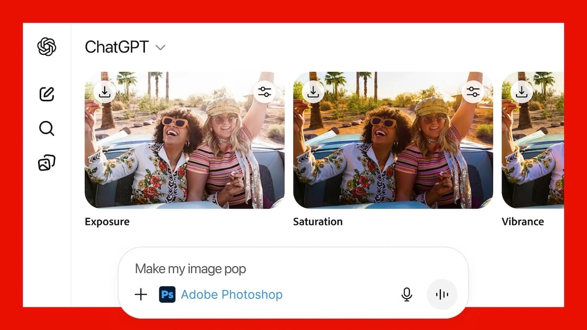Adobe добавила свои приложения Photoshop, Acrobat и Express в ChatGPT