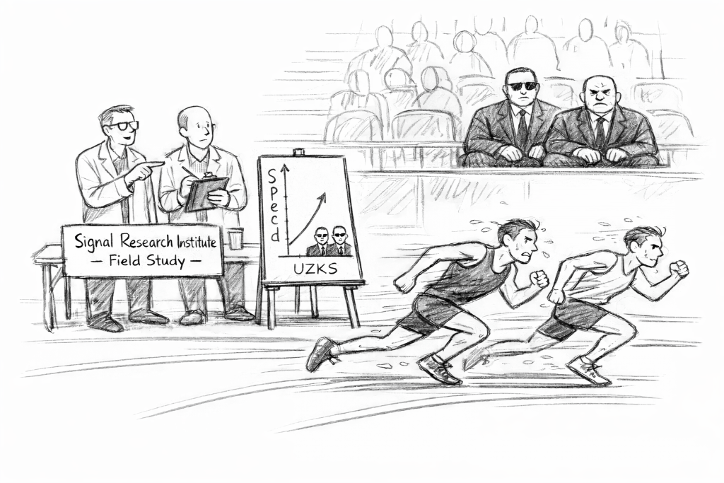 По оценке экспертов из научного центра «Сигнал», в присутствии сотрудников Второй службы ФСБ Российские спортсмены улучшают свои результаты на 70%