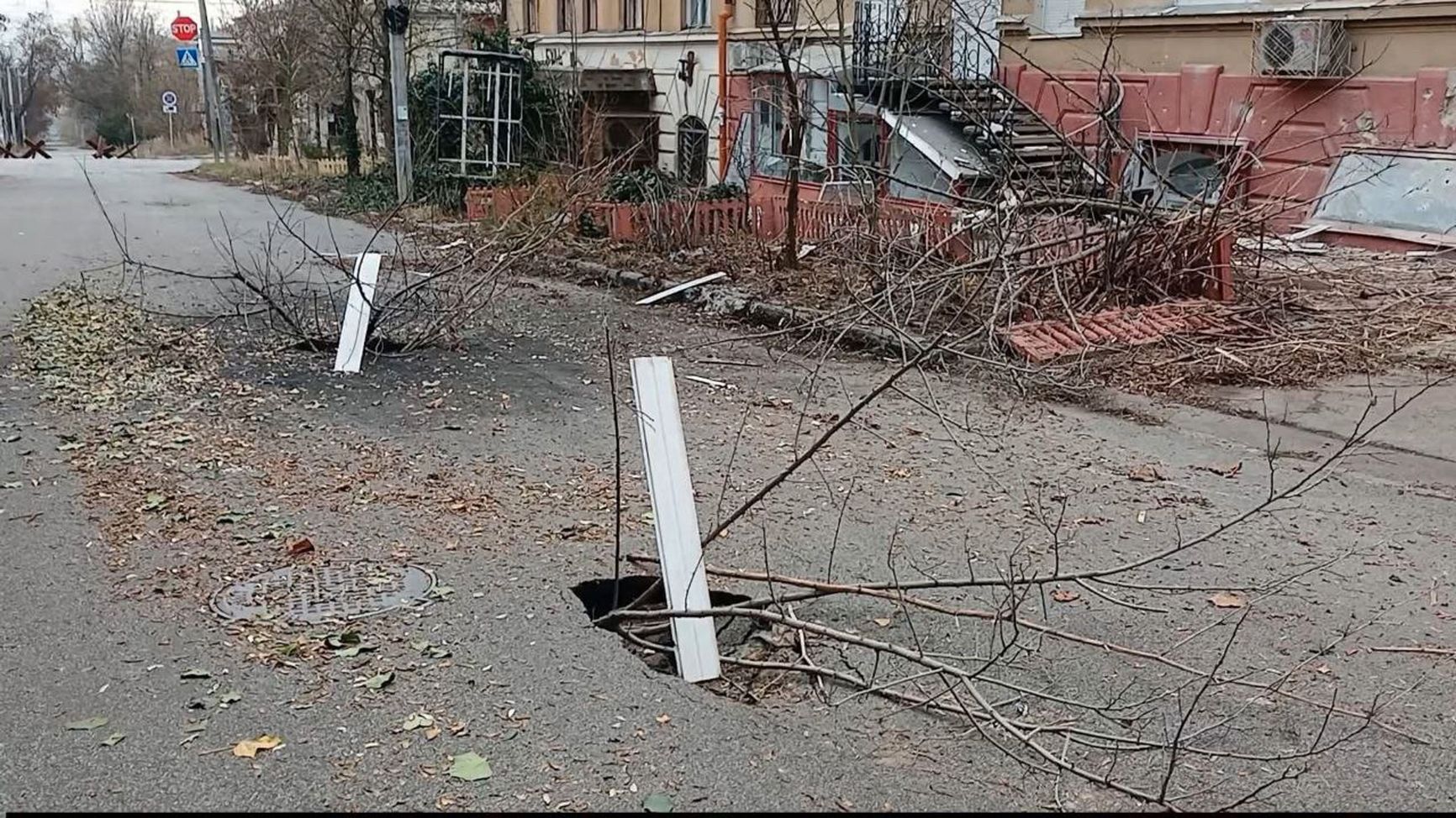 Aftermath of the December 2025 strike, damaged internet cable