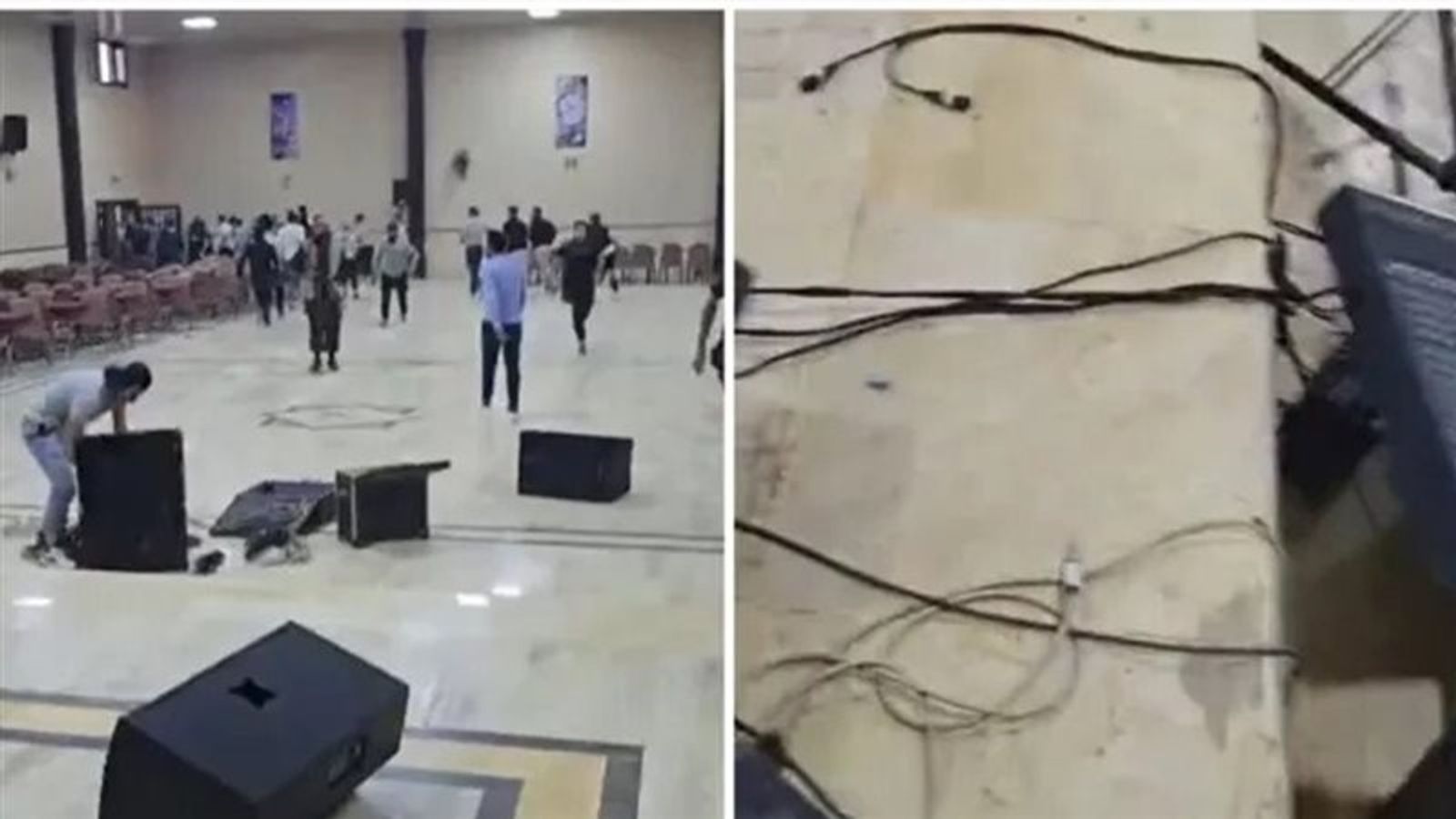 Неизвестные в масках громят зал «Мазадж» в городе Сармада в провинции Идлиб