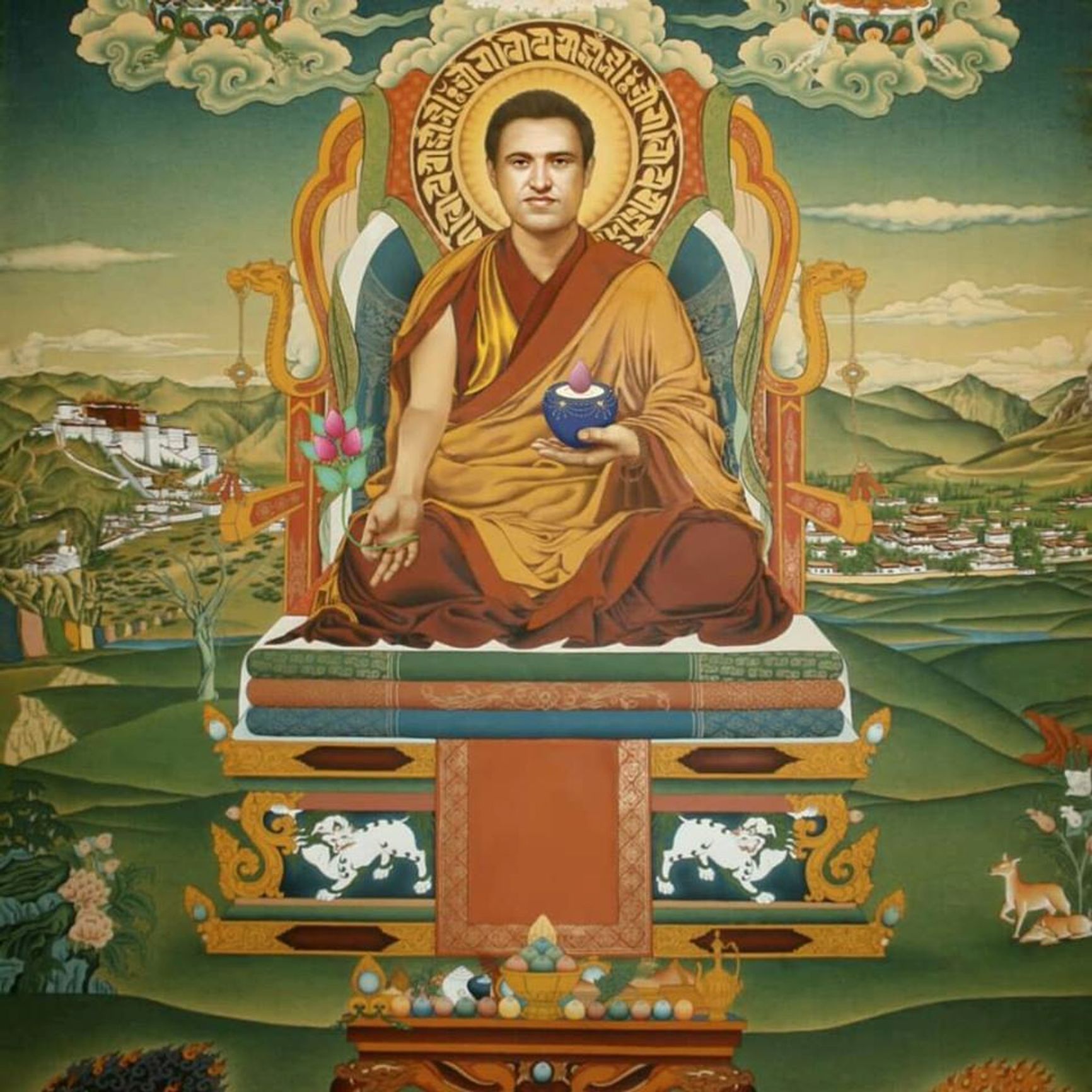 Стилизованное под восточное божество изображение Константина Руднева