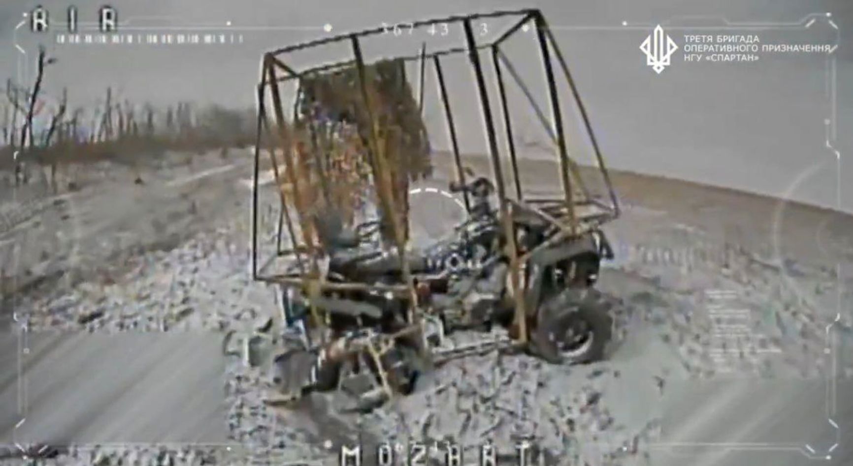 Российский квадроцикл с впечатляющим антидроновым «мангалом»