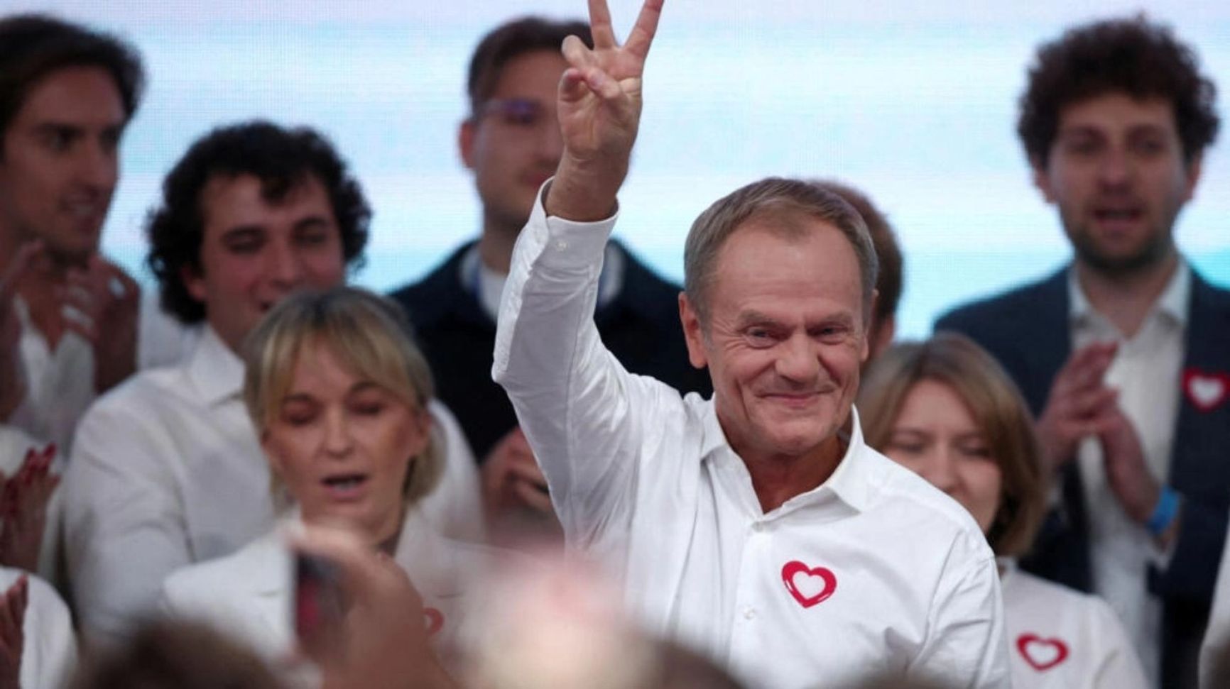 Leader of the opposition Civic Coalition, Donald Tusk, Declares Victory in the Elections