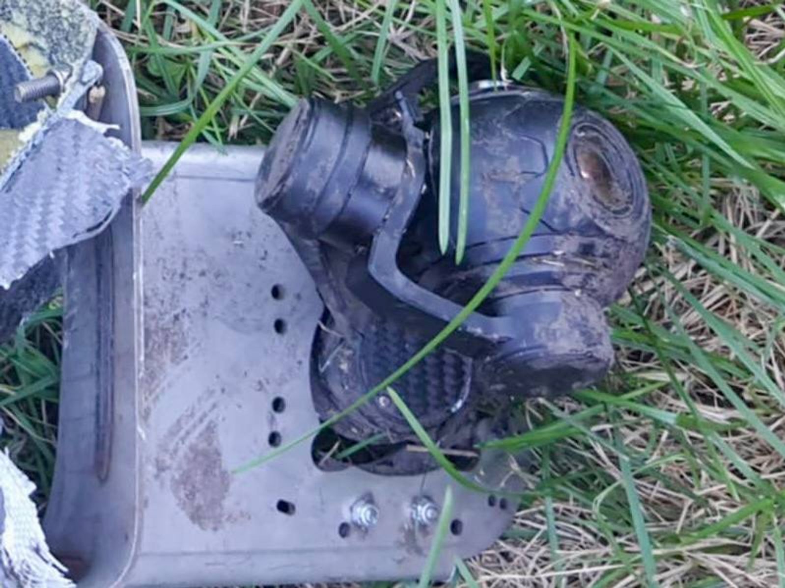 Обломки «Шахеда» с установленной видеокамерой