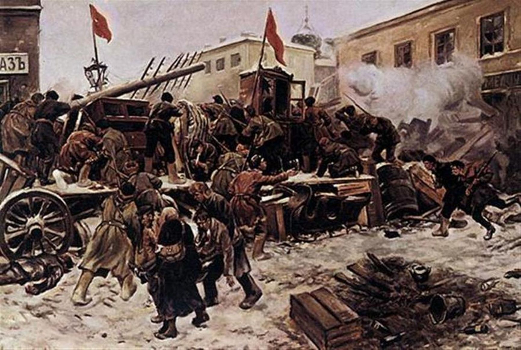 Ivan Vladimirov. Barricades on Presnya
