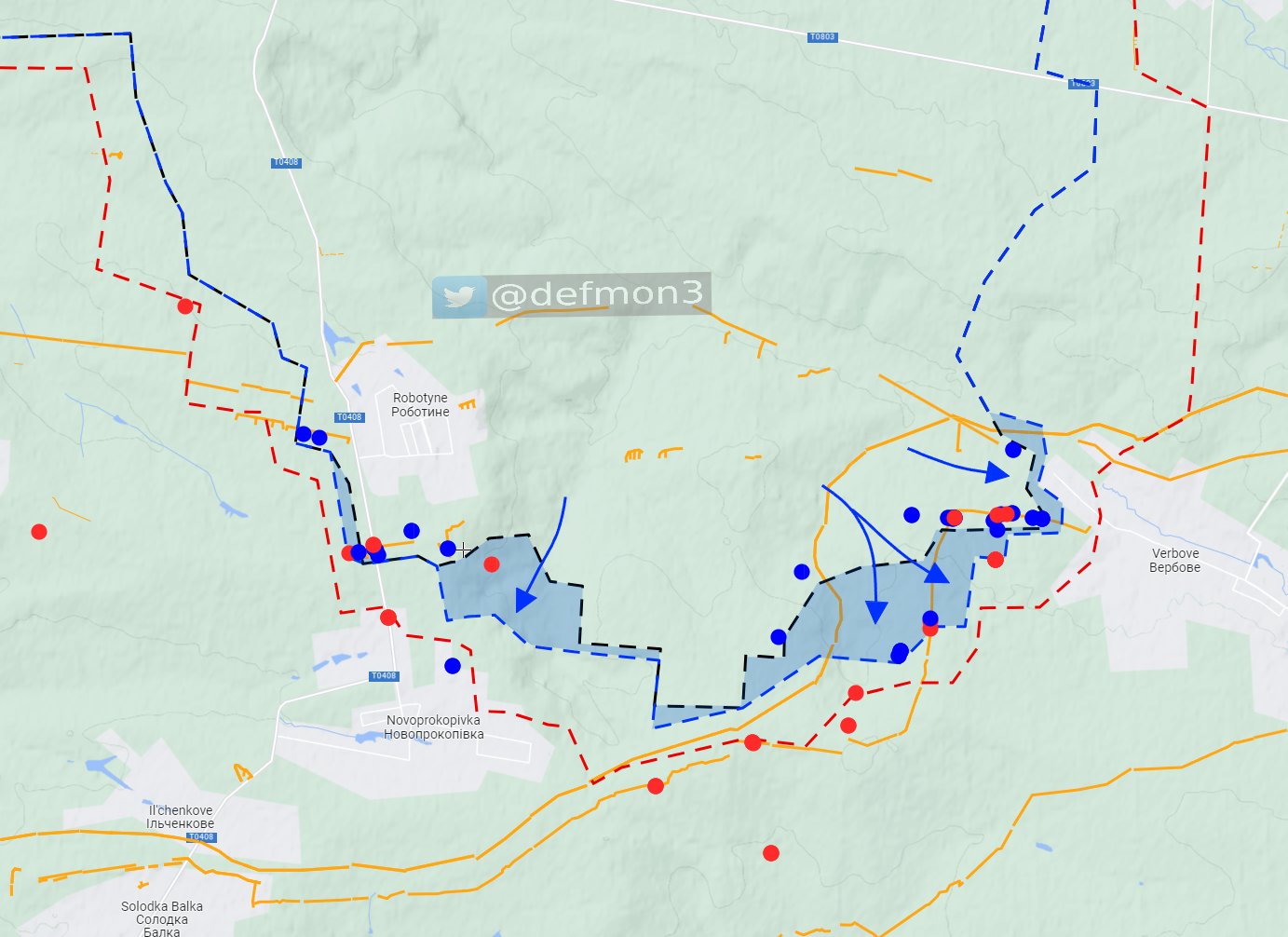Ситуация на токмакском направлении по версии Def Mon