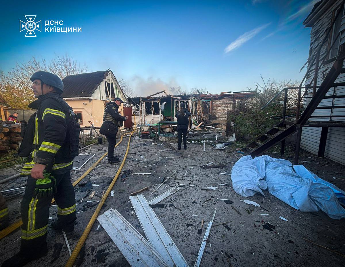 Последствия российского налета на Киевскую область в ночь на 22 октября 2025 года